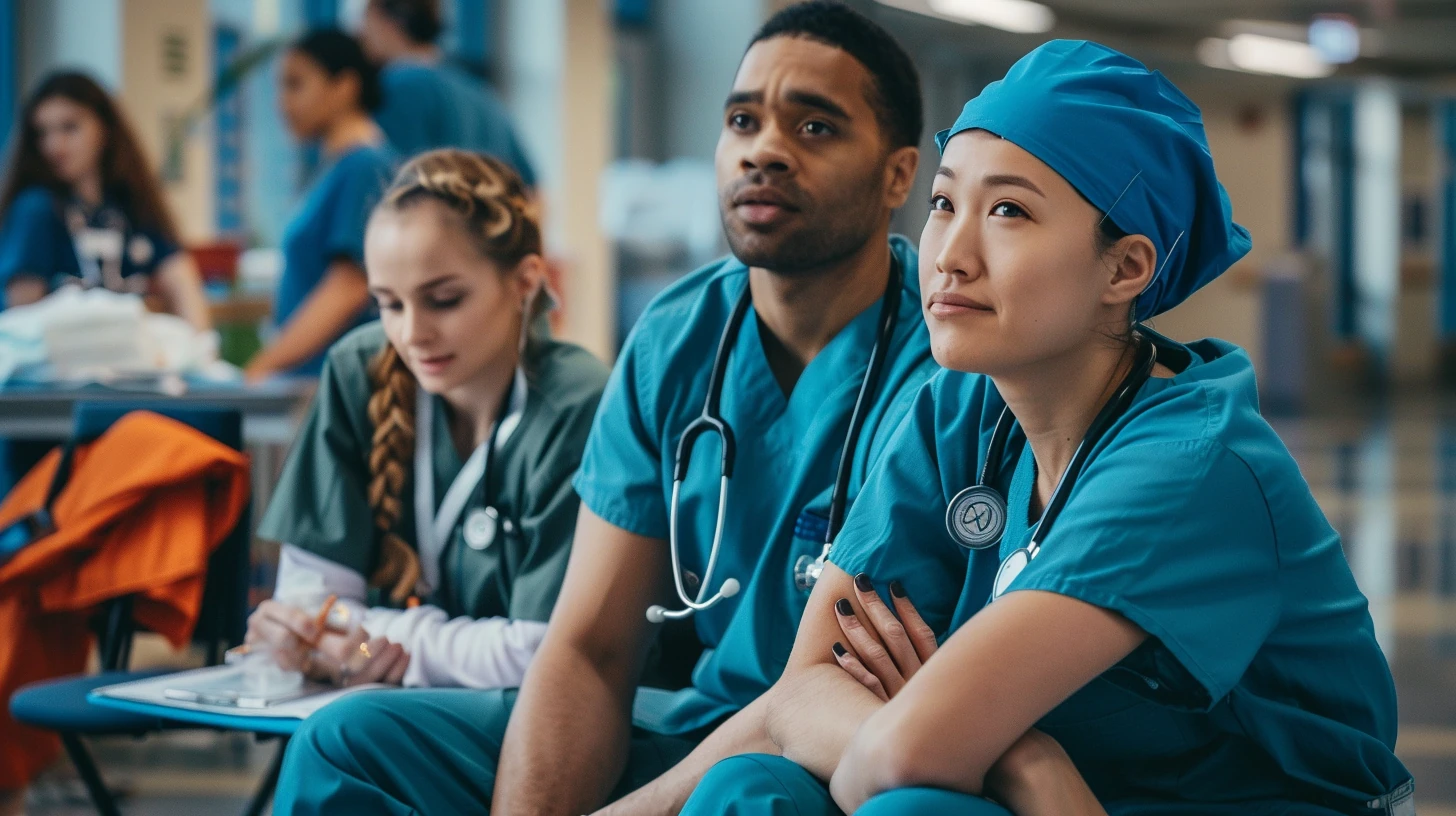 Nurses on break